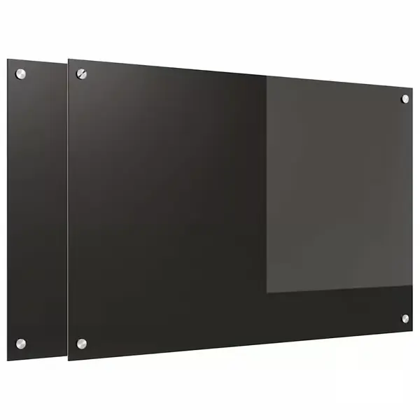 Vain Tänään vidaXL Keittiön taustalevy 2 kpl Musta 90 x 60 cm karkaistu lasi