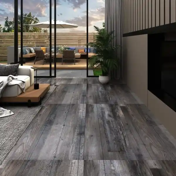 vidaXL Itsekiinnittyvät PVC-lattialankut 5,21 m² 2 mm teollinen puu Eniten Myyty