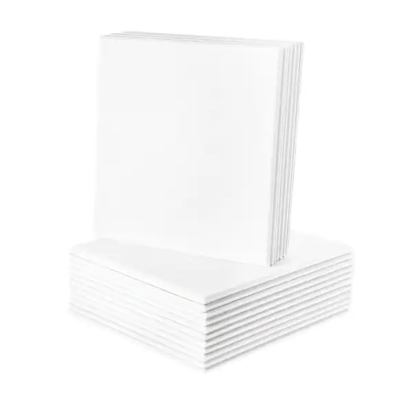 Bestseller Ääntä Vaimentavat Paneelit - Akustiikkalevyt - 18 kpl - 30×30 cm - 0,9 cm Paksuus - Polyesterikuitu - Peitto Noin 1,6 m² - Neliö - Valkoinen