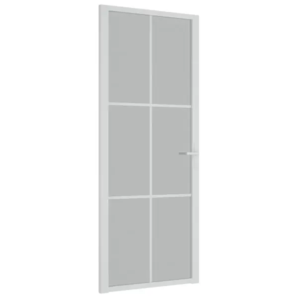 Tehdashinta vidaXL Sisäovi 83x201,5 cm valkoinen mattalasi ja alumiini