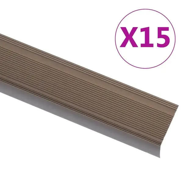 vidaXL Portaikon suojukset L-muotoiset 15 kpl alumiini 90 cm ruskea Halpa