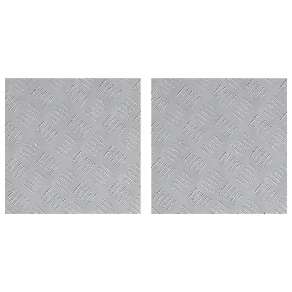 vidaXL Portaan askelma Neliö 2 pcs Hopea 40 x 40 cm Alumiini Alennettu Hinta