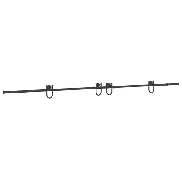 vidaXL Liukuovi Hardware Kit 400 cm Teräs Musta Alennettu Hinta