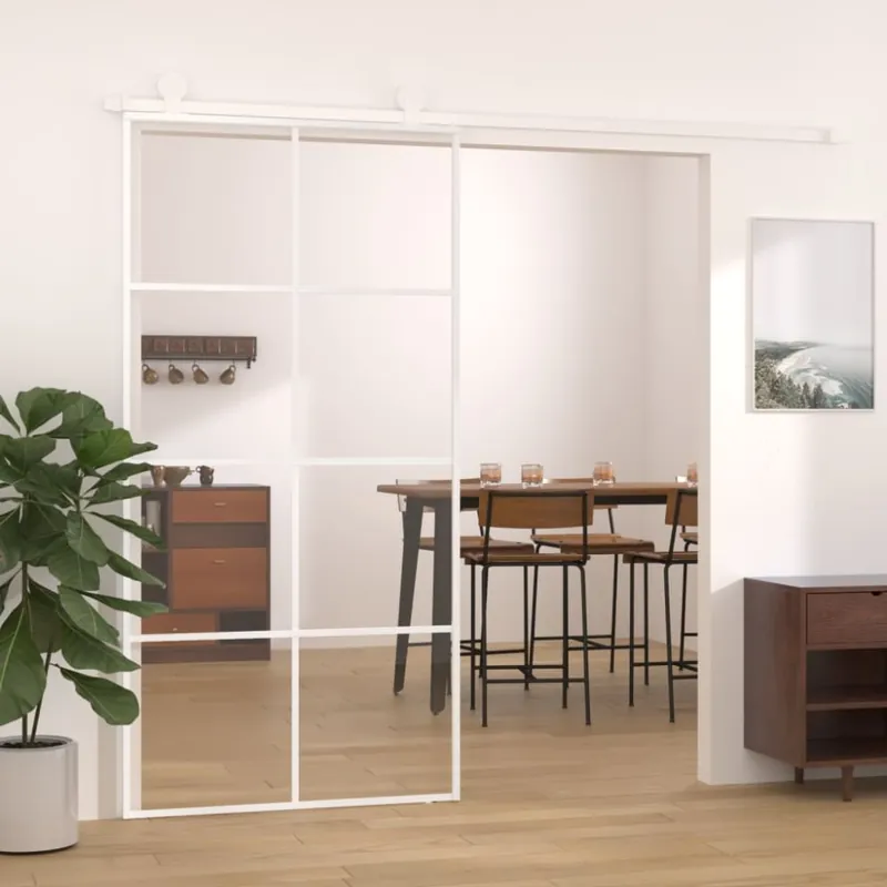 Moderni Liukuovi ESG-Lasi ja Alumiini 102,5x205 cm Väri Valkoinen Pakollinen (Must-Have)