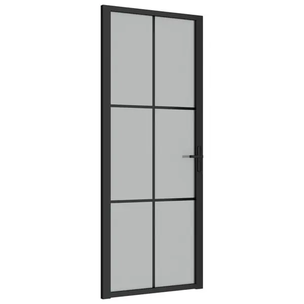 vidaXL Sisäovi 83x201,5 cm musta mattalasi ja alumiini Lähetetään Heti
