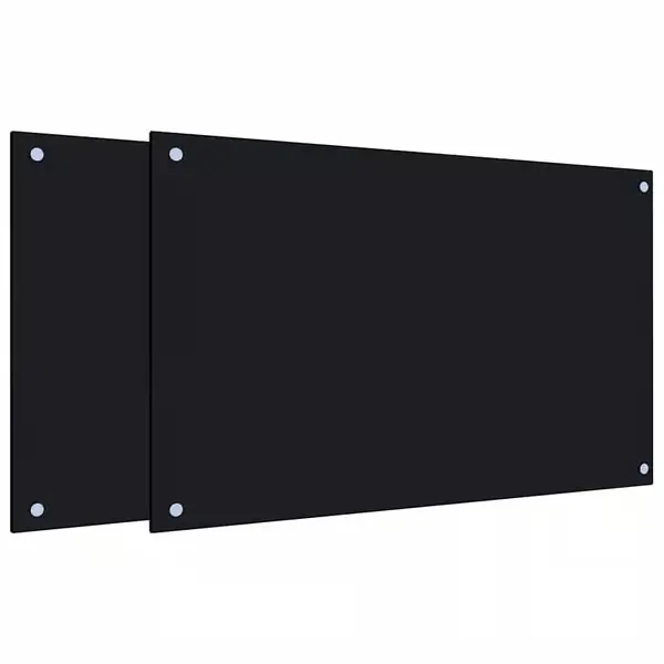 Kampanjahinta vidaXL Keittiön roiskesuojat 2 kpl musta 80x50 cm karkaistu lasi