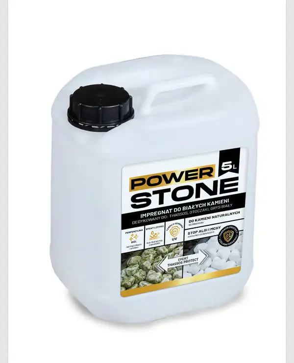 Powerstone 5L valkoinen kivikylläste Uusi Kokoelma