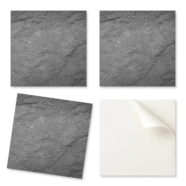 Vinyyliset seinälaatat ruokailutilaan, painatuksella, luonnonkivikuvio, 9x30x30 cm Edullinen