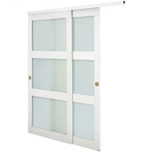 Liukuovi vaatekaappiin, 182,9x203,2 cm, valkoinen, massiivipuu ja MDF Ilmainen Palautus