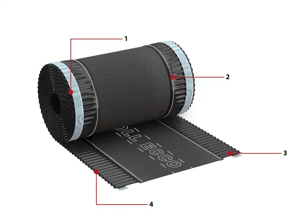 Ridge teippi ROLL ECCO 240mm x 5m RAL 7021 Bestseller