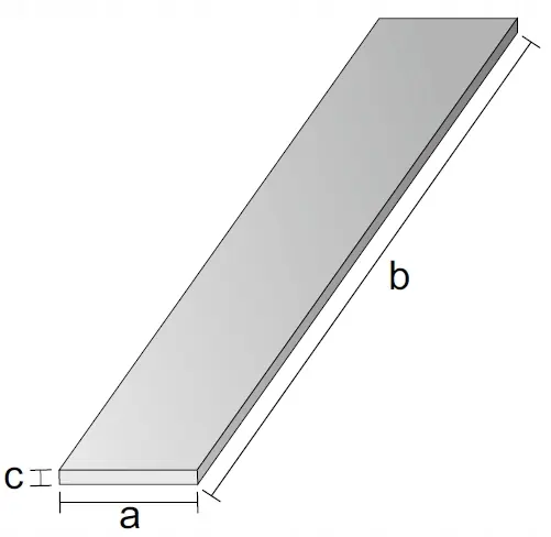 Aito Haponkestävä ruostumattomasta teräksestä valmistettu litteä tanko 60x4 1MB 100 cm INOX