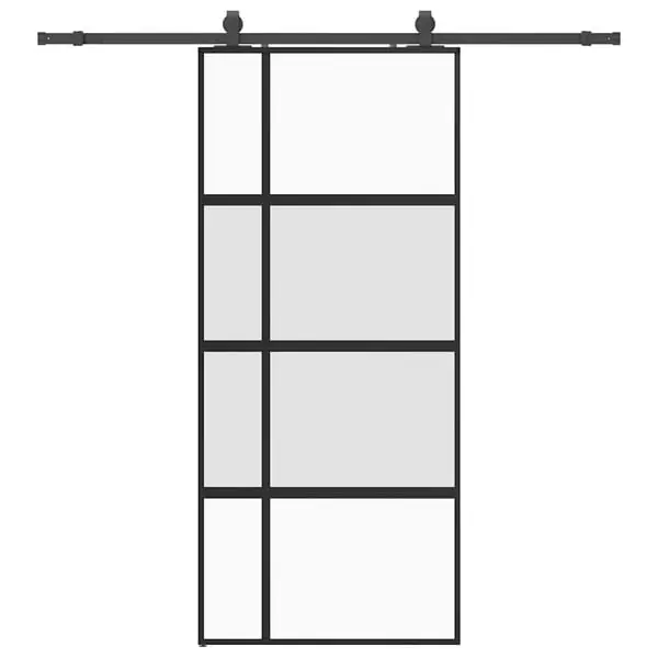 Paras Hinta vidaXL liukuovi laitteistosarjalla musta 90x205 cm karkaistu lasi
