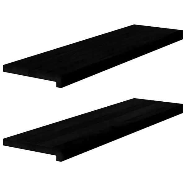Uutuus vidaXL Askelmat 2 kpl tummanruskea 90x30x2 cm täysi tammi