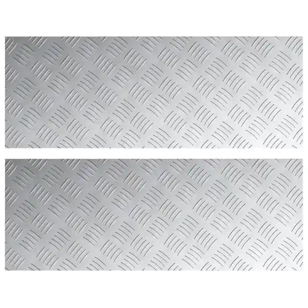 Vain Rajoitetun Ajan vidaXL Portaan askelma Suorakaide 2 pcs Hopea 80 x 30 cm Alumiini