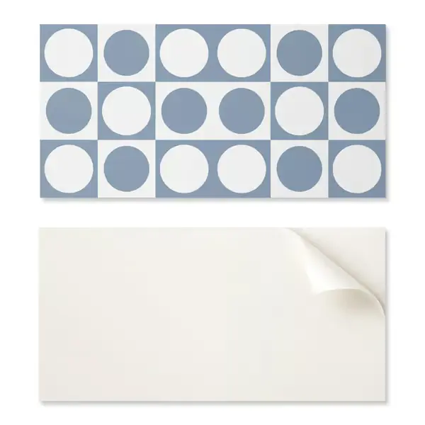 Vinyyliseinäpaneeli moderniin sisustukseen 120x60 cm Geometriset ympyrät ruudukossa Eniten Myyty