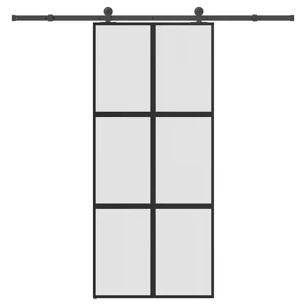 Halpa Hinta vidaXL liukuovi laitteistosarjalla 90x205cm karkaistu lasi ja alumiini