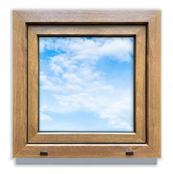 PVC-ikkuna Golden Oak 60x60 VASEN uusi 600x600 mm kallistus- ja kääntymislasitettu Osta Nyt