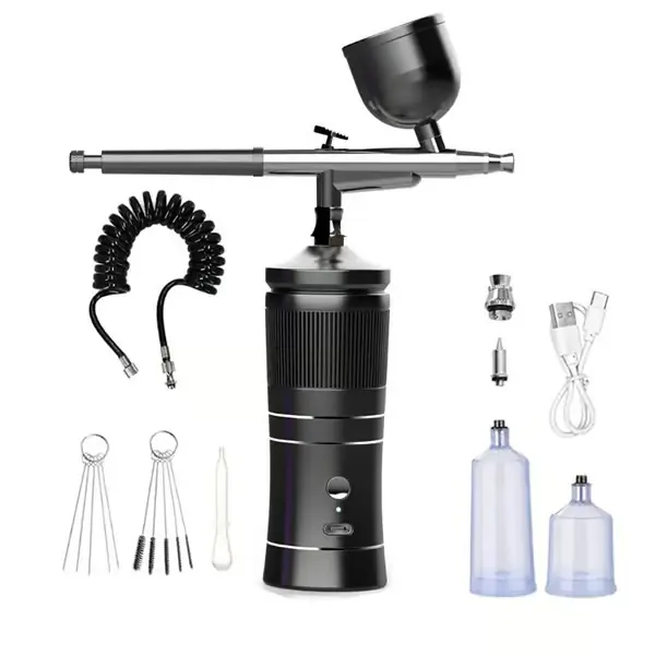 Airbrush-setti Airbrush-setti airbrush-kompressorilla Kynsikoristeet Langaton airbrush kampaamoihin, kynsitaiteeseen, kakun koristeluun, meikkiin Alkuperäinen