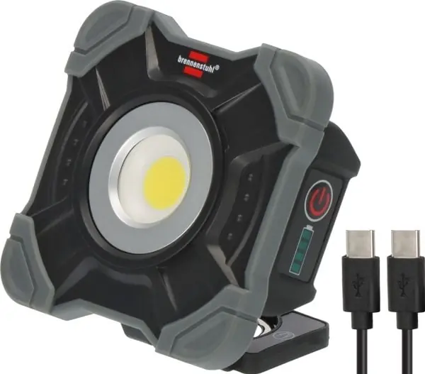 Brennenstuhl 1173700009, 10 W, LED, IP54, 2200 mAh, musta, Harmaa, Kädessä kannettava työvalo Uutuus