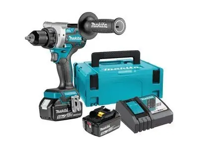 Korkea Laatu Makita DDF486RTJ - Ruuvinväännin - akkuporakone - 2-nopeuksinen - avaimeton porakärry 13 mm - 130 N-m - 2 akkua - 18 V