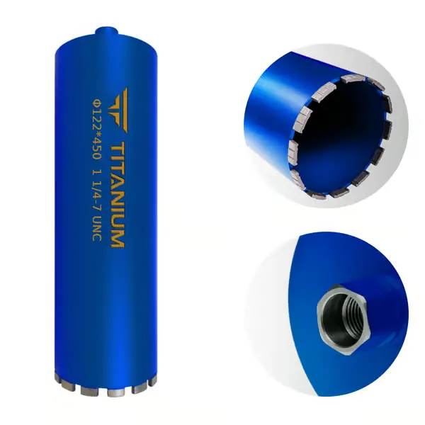 Timantti kruunupora betonille 122 mm 450 mm TITANIUM Halpa