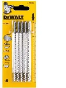 Alkuperäinen DEWALTIN TERÄ 132x4mm T301DL PUULLE /5 kpl.