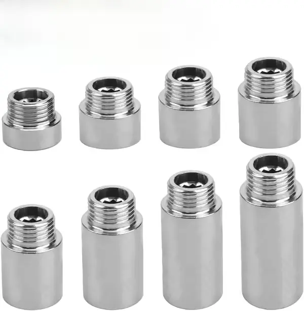 Sarja 8 kappaletta 1/2-tuuman keittiöhanan jatkovarsia, pituudet 10, 15, 20, 25, 30, 40, 50 ja 60 mm, G1/2-kierre, valmistettu ruostumattomasta ter... Poisto