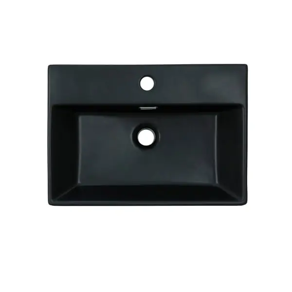 Superhinta ML-suunnittelu Design-pesuallas, kylpyhuone 510x360 mm neliö, valmistettu keraamisesta, mattamusta, pesuallas työtaso pesuallas tiskiallas pesual...