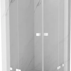 Merkkituote Mexen Lunar L Duo kääntyvä suihkukoppi 115 x 115 cm, läpinäkyvä, valkoinen - 834L-115L-115P-20-00