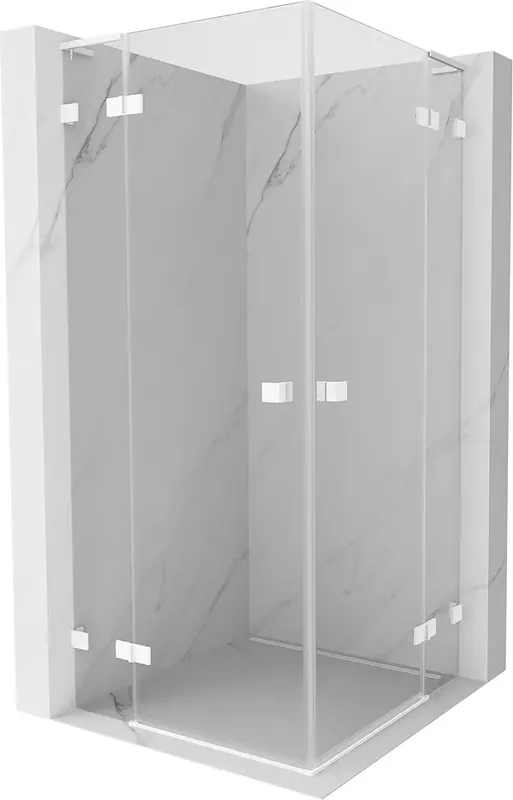 Merkkituote Mexen Lunar L Duo kääntyvä suihkukoppi 115 x 115 cm, läpinäkyvä, valkoinen - 834L-115L-115P-20-00