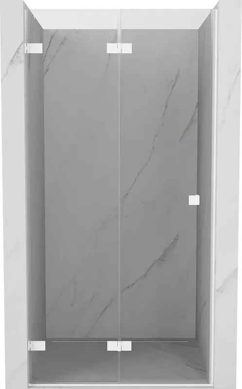 Flash-Tarjous Mexen Lunar-F taitettavat suihkuovet vasen 50 cm, läpinäkyvä, valkoinen - 836-050-000-20-00-L