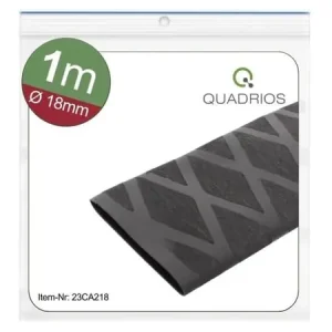 Aito Quadrios 23CA218 Liimaton kutisteputki Musta 18 mm 9 mm Lämpökutisteputki nopeus 2 1 1 m 1 m