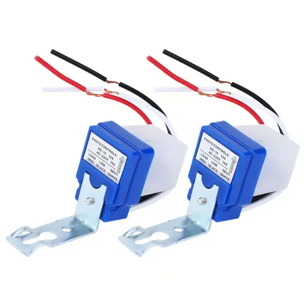 2 kpl automaattinen valokytkin ulkokäyttöön, katukäyttöön, valo-ohjattu tunnistuskytkin Photoswitch AS-10A-220V AC220V Suosittu