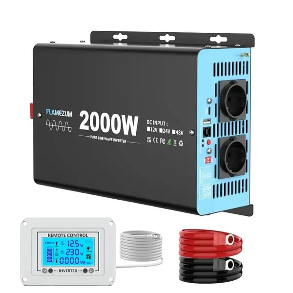 Poisto 2000W Puhtaan Sinimuotoisen Aaltomuuntimen, 4000W Huipputeho, 90% Tehokkuus,12V 2000W 50Hz EU