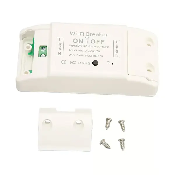 WiFi-älykytkin handsfree-ääniohjauksella, katkaisija kodinkoneille päälle/pois AC100-240V Uutuus