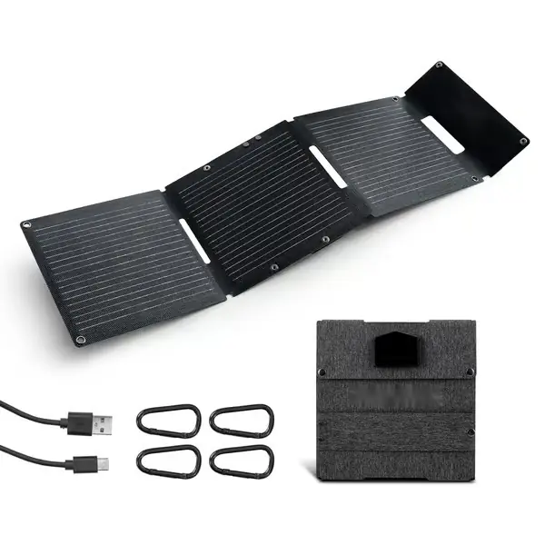Pikatoimitus Aurinkolaturi 30 W - Taitettava aurinkopaneeli - N-tyypin monokide 16BB - Hyötysuhde 24 % - USB-A/USB-C QC3.0 - Retkeilyyn - Puhelimille