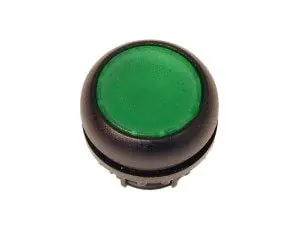 Tukkuhinta Eaton M22S-D-G, Nappi, Musta, Vihreä, Muovi, IP66, IP67, IP69, 29,7 mm, 29 mm