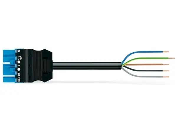 WAGO Winsta® Liitäntäkaapelin urosliitintön pää 5G1,5 mm² 6 metriä, sininen, halogeeniton Lähetetään Heti