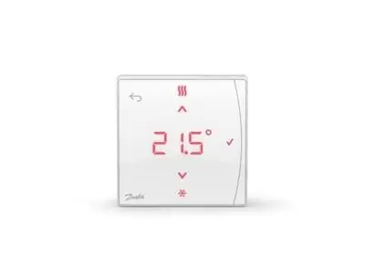 Nopea Toimitus Danfoss Icon2 RT trådløs rumtermostat m/display og infrarød gulvsensor t/montering