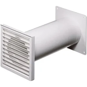 Wallair N37824 Pyöreä putkituuletusjärjestelmä 100 Muovi (Ø x L) 10 cm x 48 cm Valkoinen Lähetetään Heti