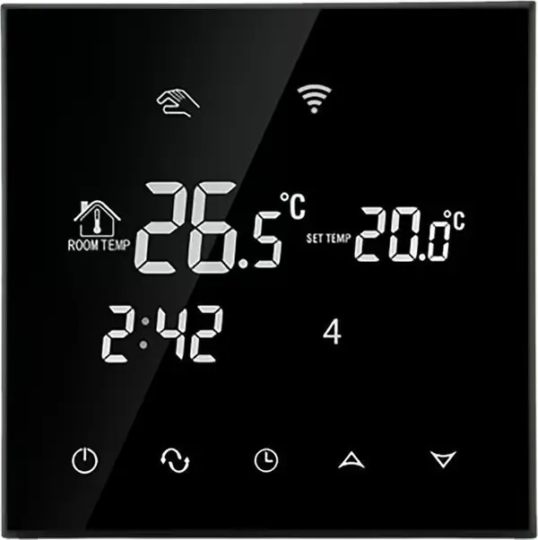 Tukkuhinta Thermoval tvt 30 LCD kosketusnäyttötermostaatti musta/hopea