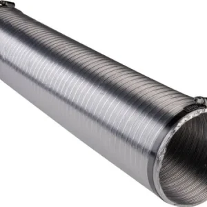 Wallair N51803 Fleksibelt ventilationsrør Alumiini (Ø x L) 8 cm x 2,5 m Sølv Kausialennus