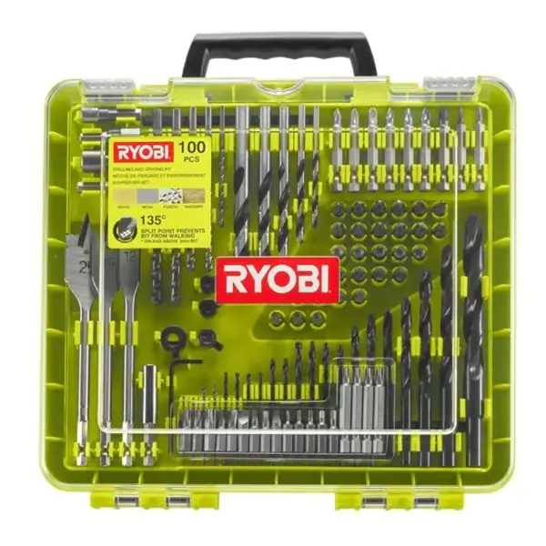 184269 RYOBI Seka-arkku poraukseen ja ruuvien kiertämiseen - 100 kpl Alkuperäinen
