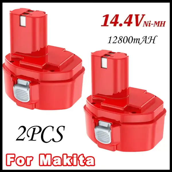 Suosittu 14,4V NiMH Akkupaketti - Akku johdottomaan porakoneeseen/ruuvinvääntimeen - 12800mAh Suuri Kapasiteetti - 2 Kpl Pakkaus - Yhteensopiva PA14 1422 14...