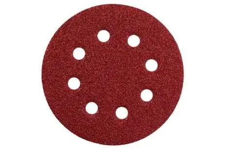 Metabo 631236000, Hiomapaperi, Alumiini, Metalli, Polyesteri, Ruostumaton teräs, Terästä, Puu, Punainen, Pyöreä, 12,5 cm, 12,5 cm Alennettu