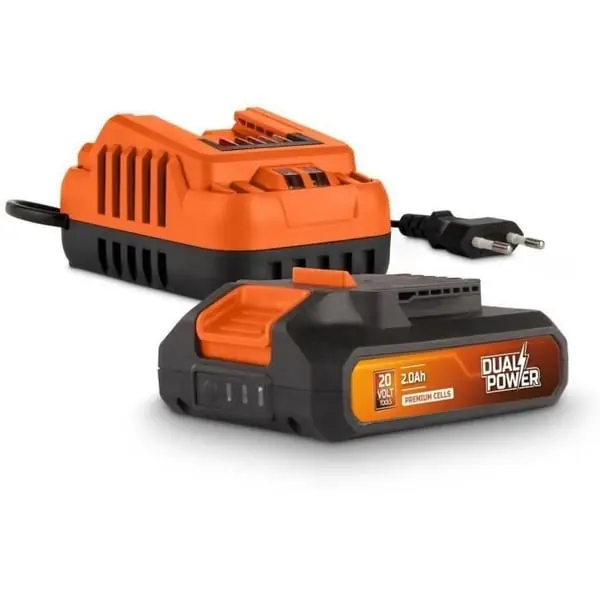 Akku ja laturi - Kaksoisteho - POWDP90620 - 20 V n 2,0 Ah n akku ja 2 A n laturi - 20 V n akkukäyttöisille tee-se-itse-työkaluille Uusi Kokoelma