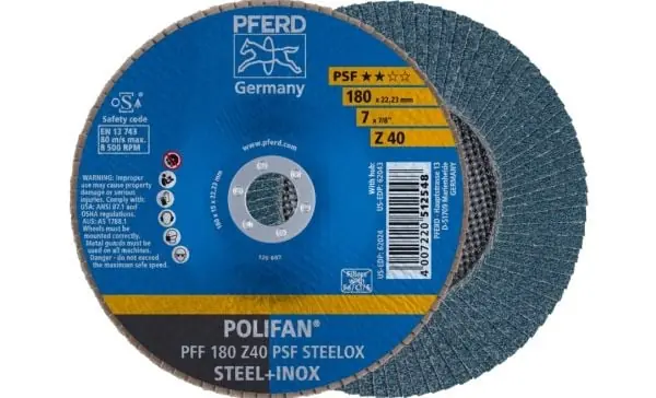 PFERD 67664185, Laikka, Ruostumaton teräs, Terästä, 18 cm, Mikä tahansa tuotemerkki, Sisäänpainettu keskiosa, 2,22 cm Vain Tänään