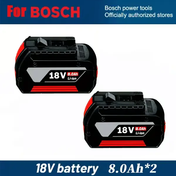 18V vaihtoakku akkutyökaluille - Li-ion akkupaketti - 8,0Ah 8000mAh - 2 kpl sarja - Yhteensopiva BAT609 BAT618 GBA18V80 Ilmainen Palautus