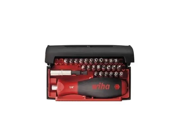 Wiha WH09393, 27 kpl, Kuusikolmio, Ruuviavain, Momenttisetti, Torx, T8H, T10H, T25H, T30H, T15H, T20H, T27H, T40H, 1/4, 331 g, Muovi Vain Rajoitetun Ajan