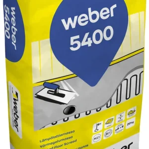 Weber 5400 Lämpölattiamassa 20kg Bestseller